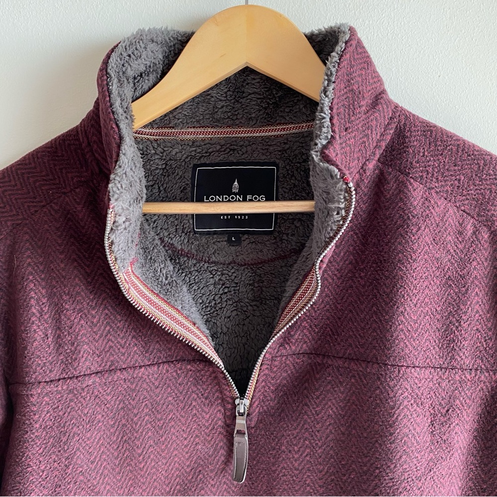London fog Men’s Zip-Up Sweater Size L
